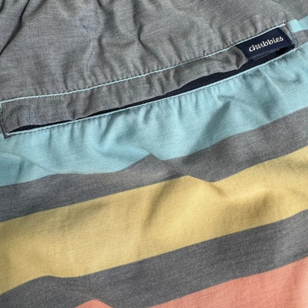 Chubbies the Retro Sets Shorts Classic Lined Swim Trunk 5.5 Inch Size XL